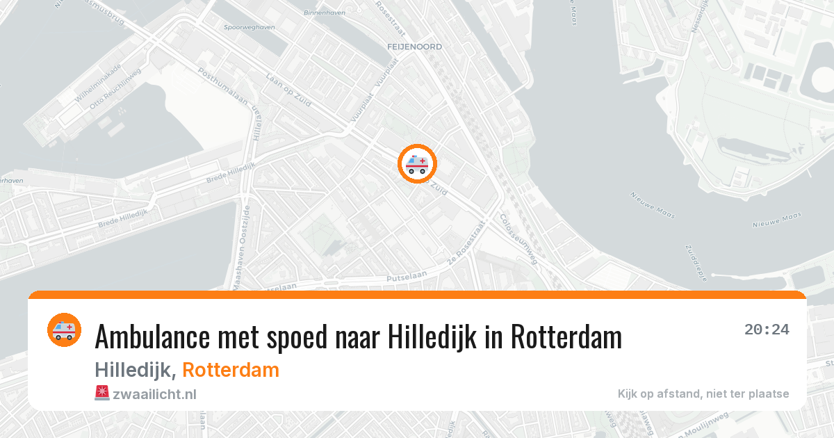 Ambulance met spoed naar Hilledijk in Rotterdam — 14 jun 2026