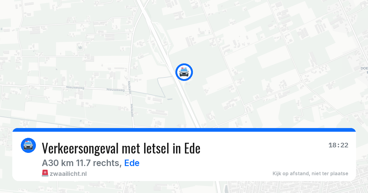 Verkeersongeval met letsel in Ede — 10 aug 2026