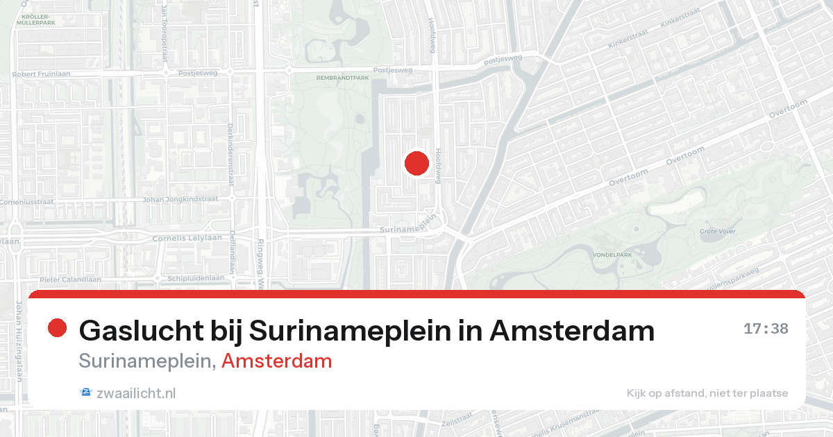 Gaslucht bij Surinameplein in Amsterdam — 30 jan 2026
