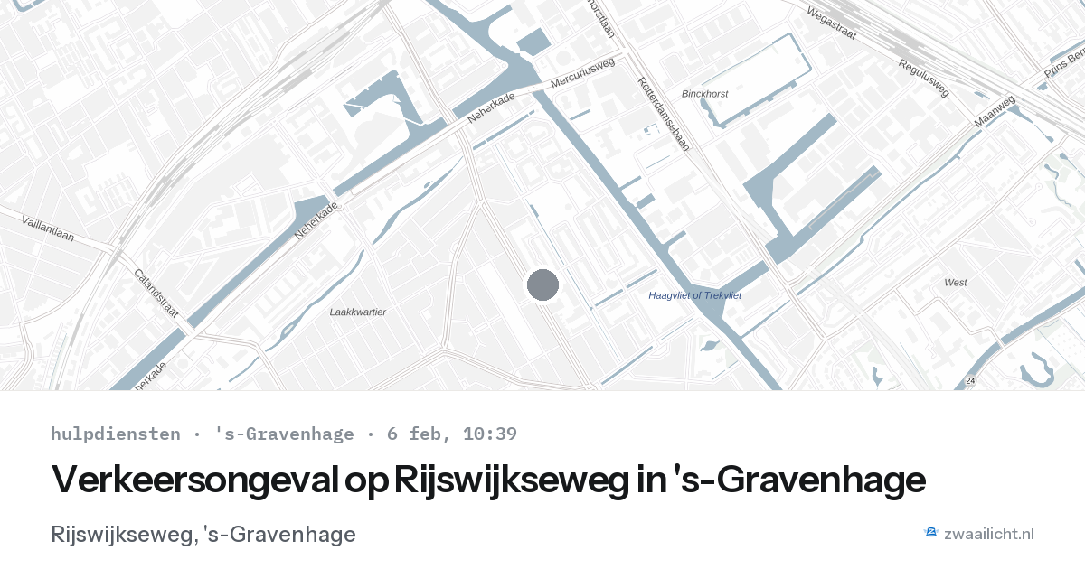 Verkeersongeval op Rijswijkseweg in 's-Gravenhage — 6 feb 2026