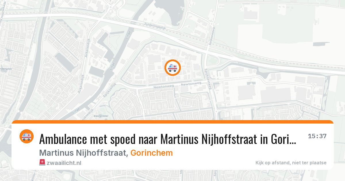 Ambulance met spoed naar Martinus Nijhoffstraat in Gorinchem — 26 mrt 2026