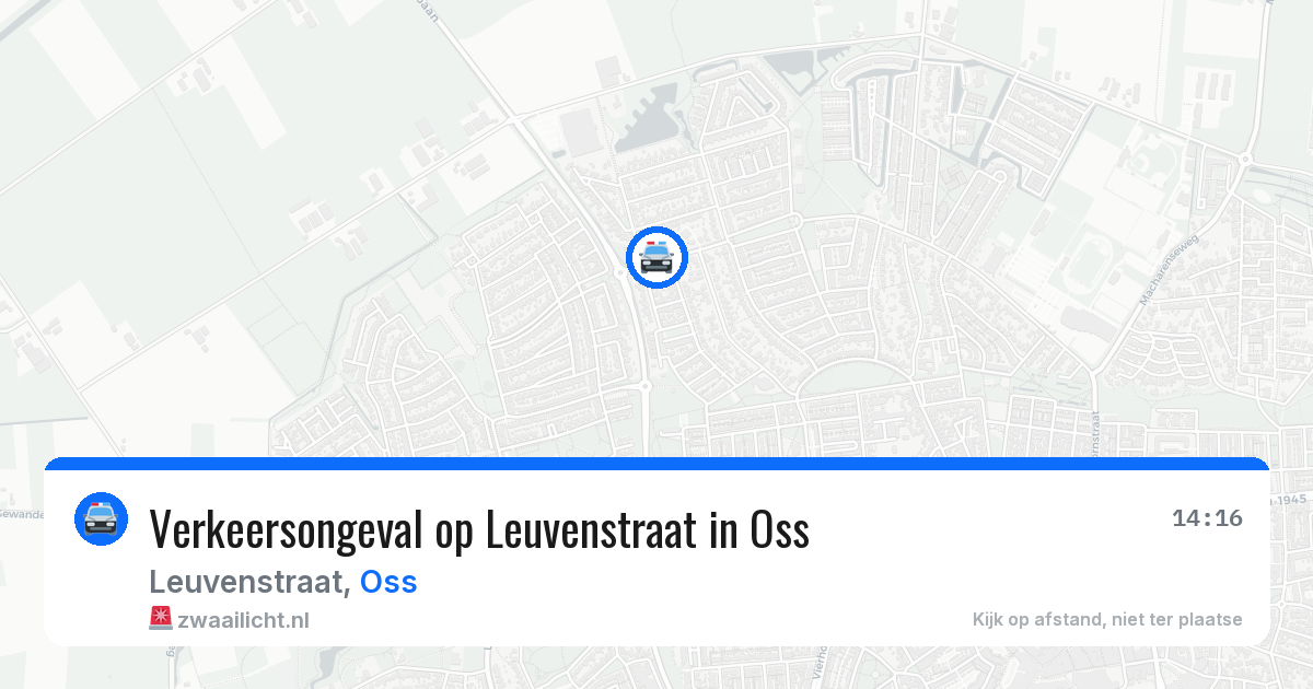 Verkeersongeval op Leuvenstraat in Oss — 20 mrt 2026