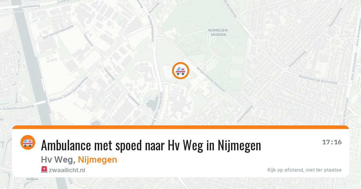Ambulance met spoed naar Hv Weg in Nijmegen — 13 jul 2026