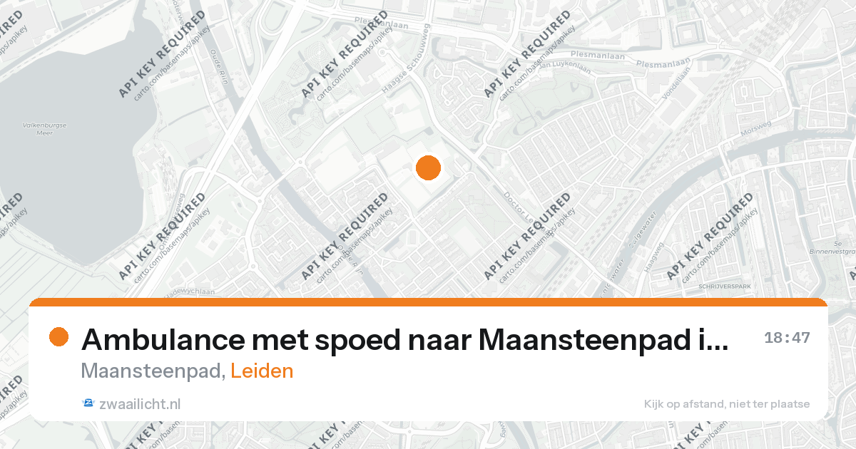 Ambulance met spoed naar Maansteenpad in Leiden — 10 mei 2026