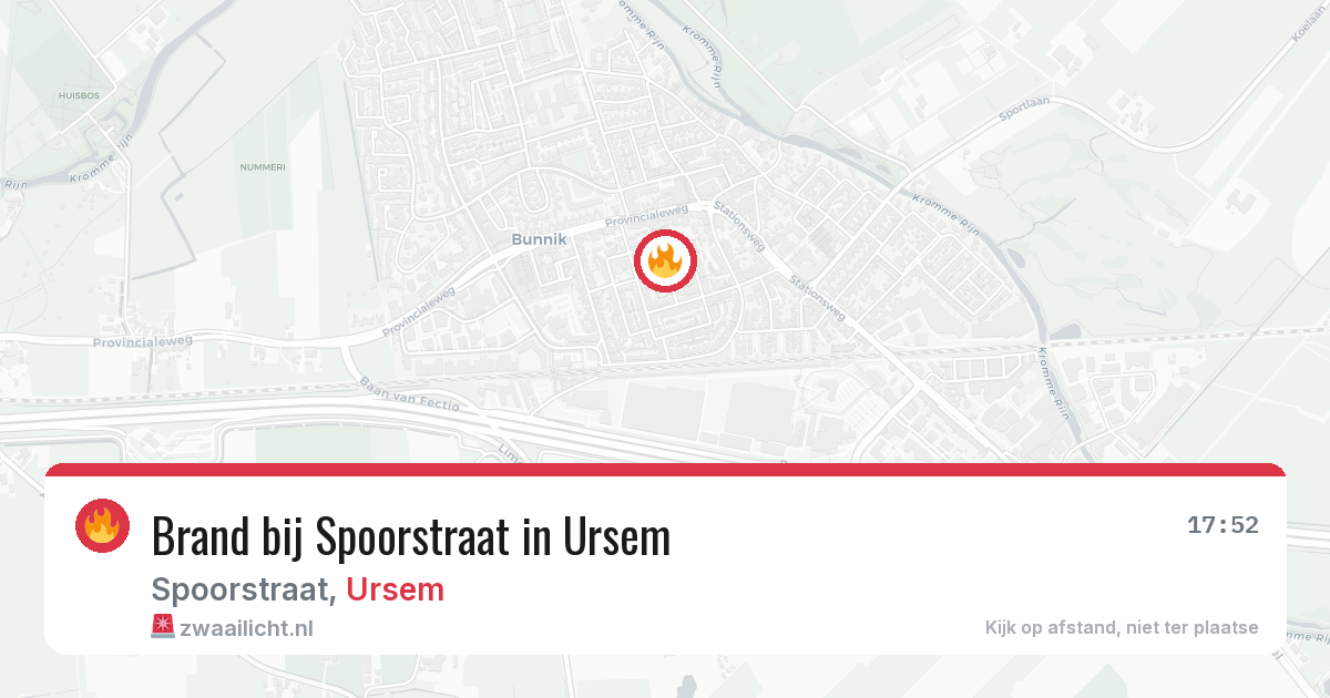 Brand bij Spoorstraat in Ursem — 5 jun 2026
