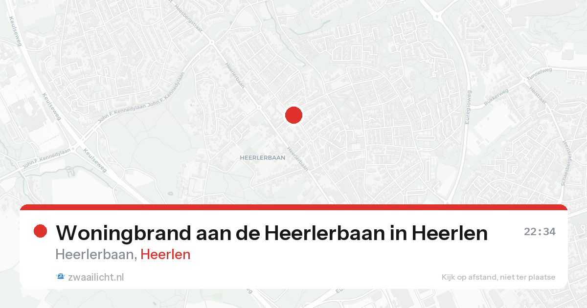 Woningbrand aan de Heerlerbaan in Heerlen — 14 aug 2026