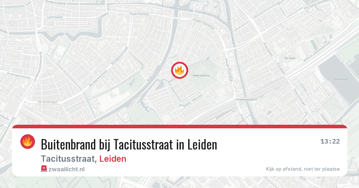 Buitenbrand bij Tacitusstraat in Leiden — 12 mrt 2026