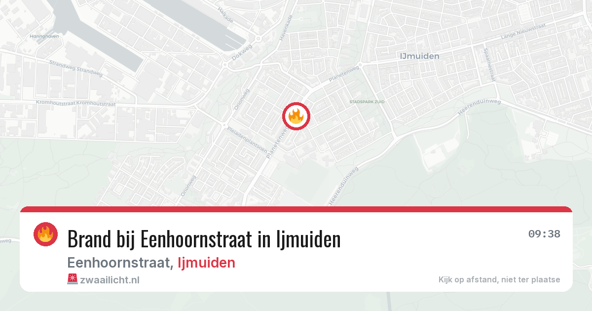 Brand bij Eenhoornstraat in Ijmuiden — 9 feb 2026