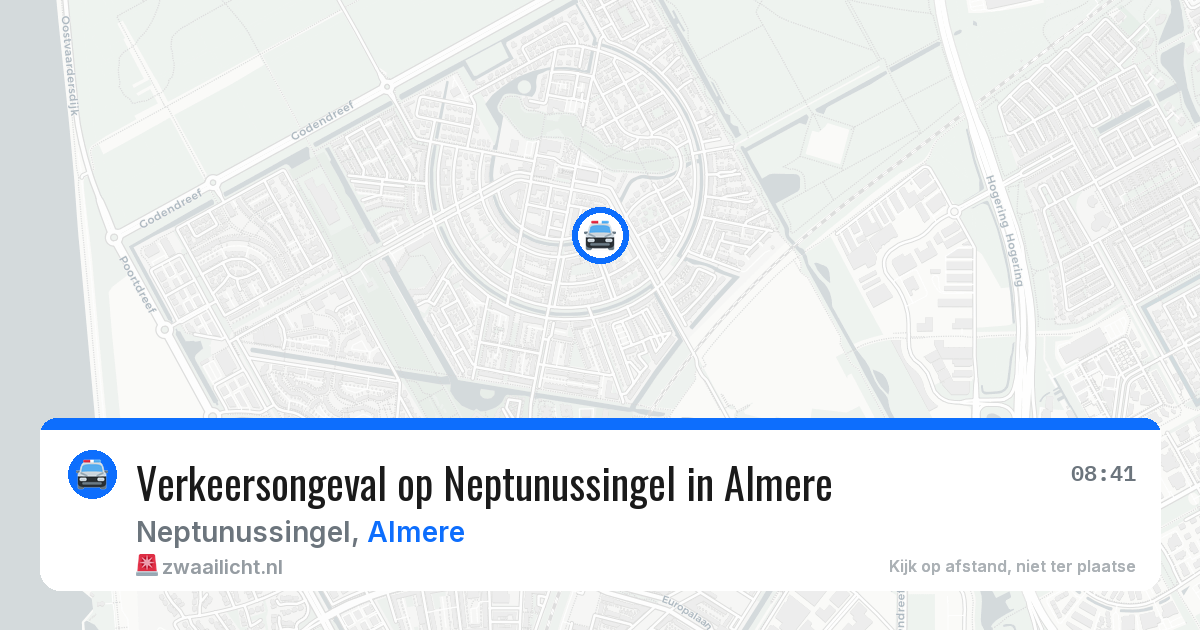 Verkeersongeval op Neptunussingel in Almere — 29 apr 2026