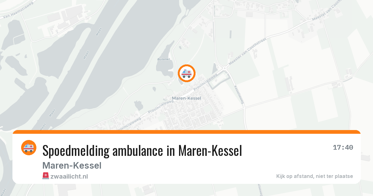 Spoedmelding ambulance in Maren-Kessel — 18 apr 2026