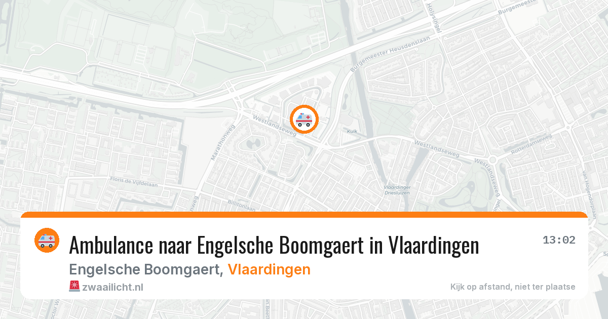 Ambulance naar Engelsche Boomgaert in Vlaardingen — 30 mei 2026