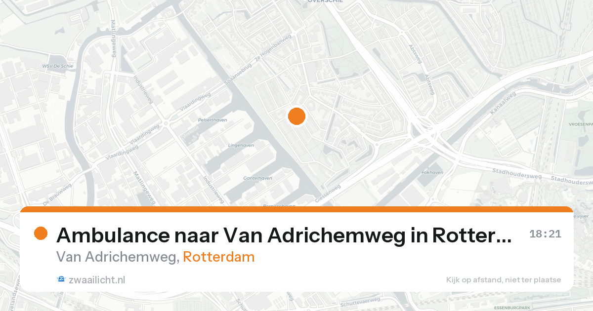 Ambulance naar Van Adrichemweg in Rotterdam — 20 aug 2026