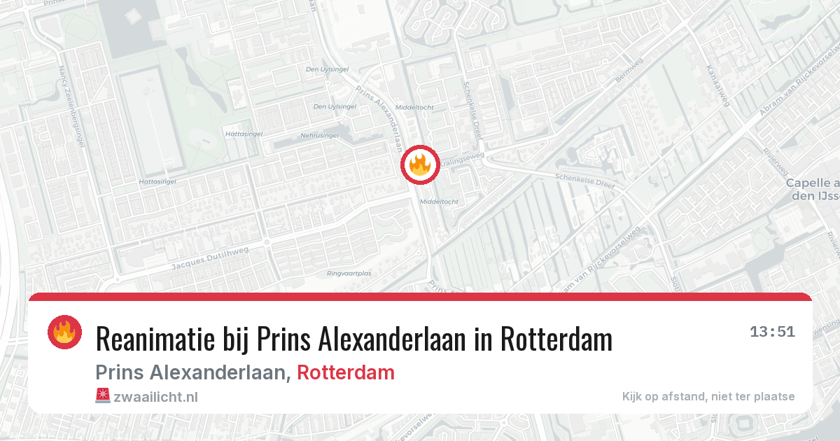 Reanimatie bij Prins Alexanderlaan in Rotterdam — 16 mrt 2026
