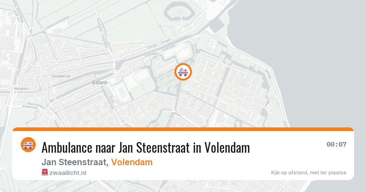 Ambulance naar Jan Steenstraat in Volendam — 6 jul 2026