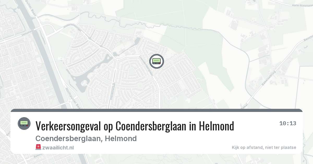 Verkeersongeval op Coendersberglaan in Helmond — 21 feb 2026