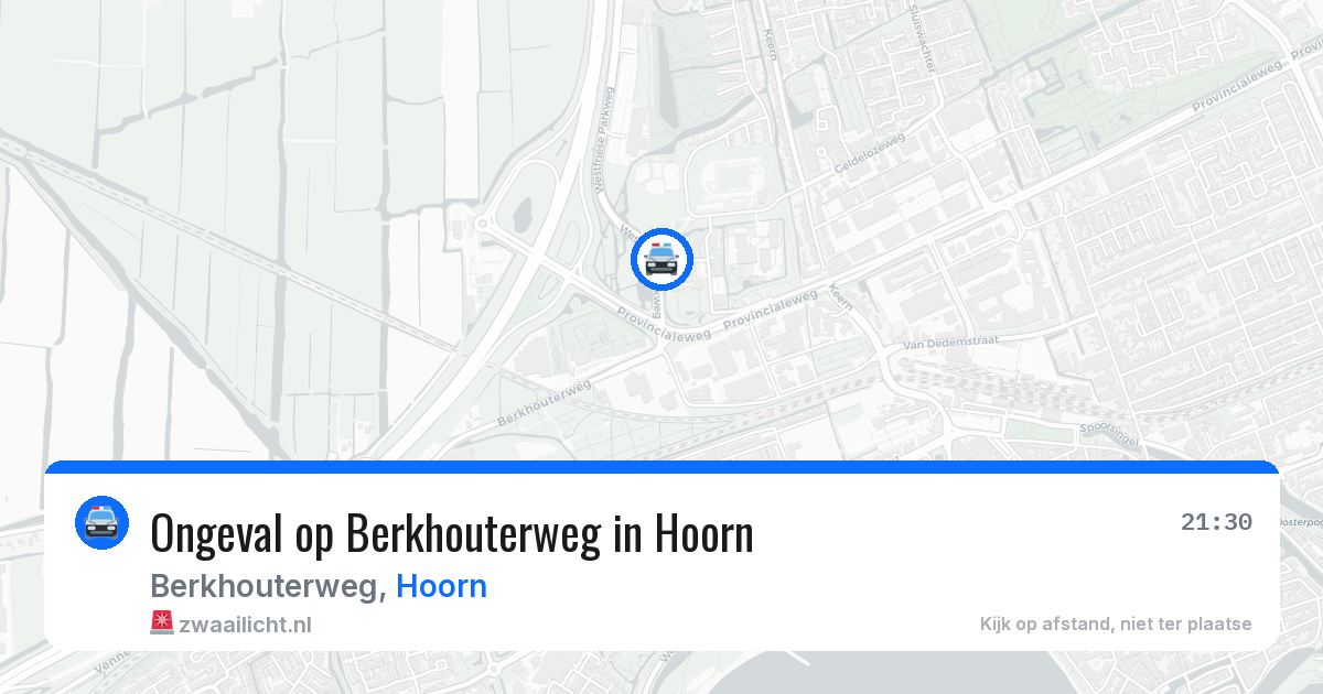 Ongeval op Berkhouterweg in Hoorn — 27 apr 2026