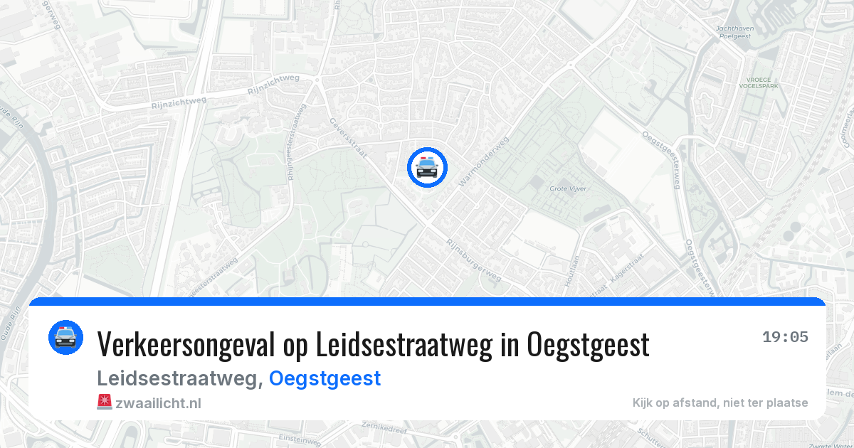 Verkeersongeval op Leidsestraatweg in Oegstgeest — 12 mei 2026
