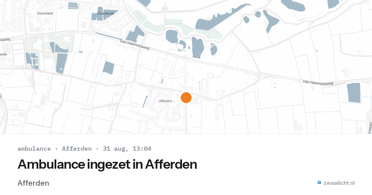 Ambulance ingezet in Afferden — 31 aug 2026