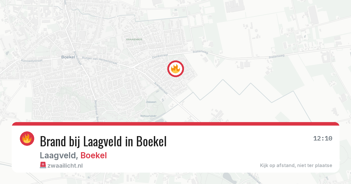 Brand bij Laagveld in Boekel — 14 jun 2026