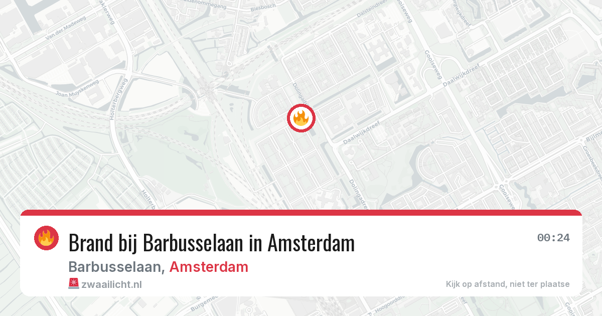 Brand bij Barbusselaan in Amsterdam — 9 jul 2026