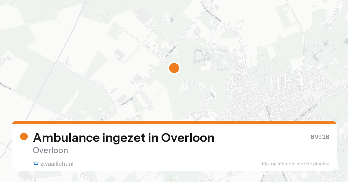 Ambulance ingezet in Overloon — 12 aug 2026