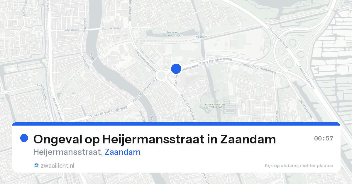 Ongeval op Heijermansstraat in Zaandam — 20 aug 2026