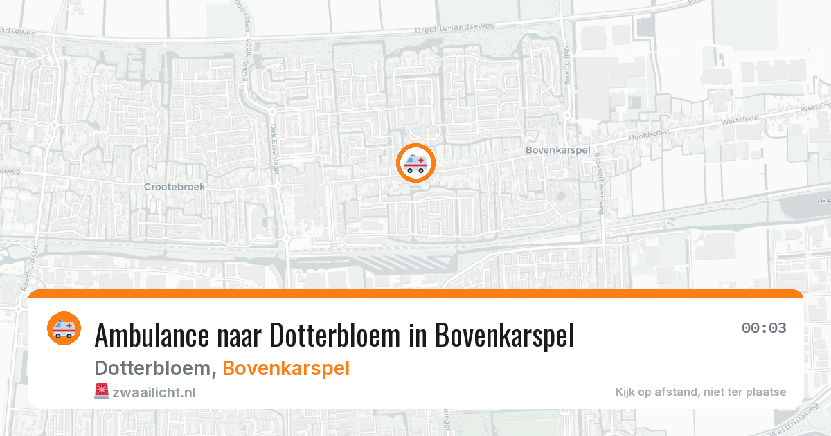 Ambulance naar Dotterbloem in Bovenkarspel — 16 jun 2026