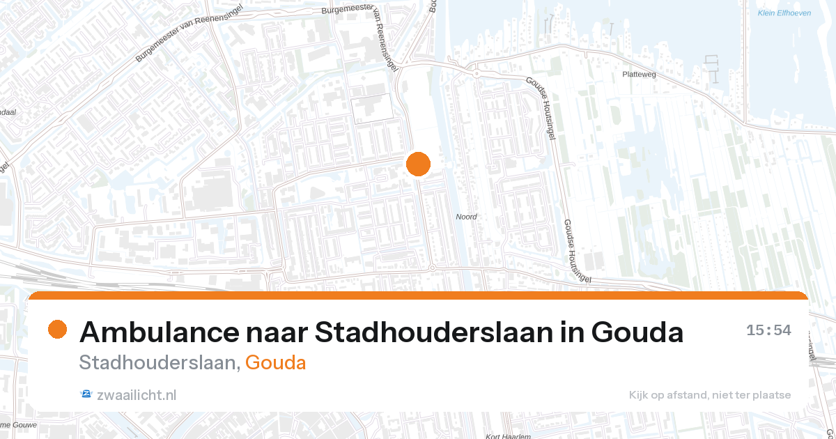 Ambulance naar Stadhouderslaan in Gouda — 27 aug 2026