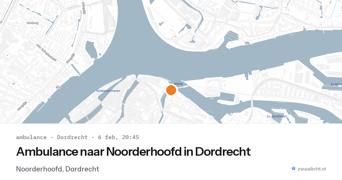 Ambulance naar Noorderhoofd in Dordrecht — 6 feb 2026