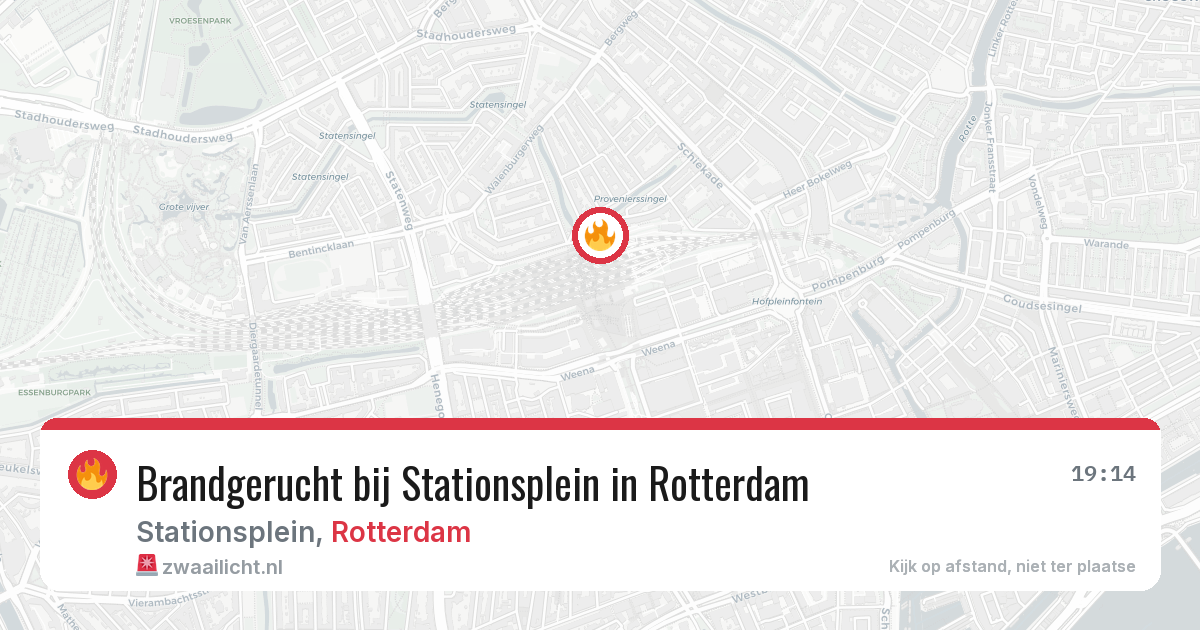 Brandgerucht bij Stationsplein in Rotterdam — 6 mei 2026