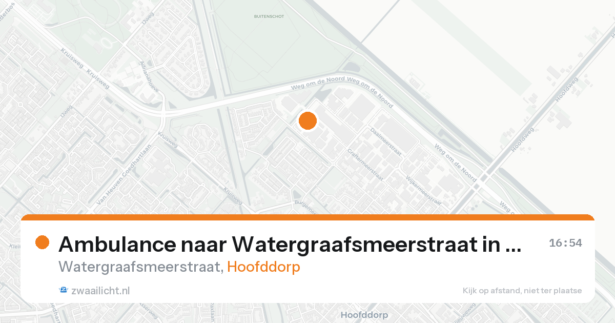 Ambulance naar Watergraafsmeerstraat in Hoofddorp — 31 mei 2026
