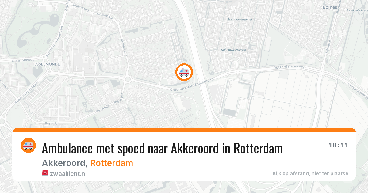 Ambulance met spoed naar Akkeroord in Rotterdam — 8 jul 2026