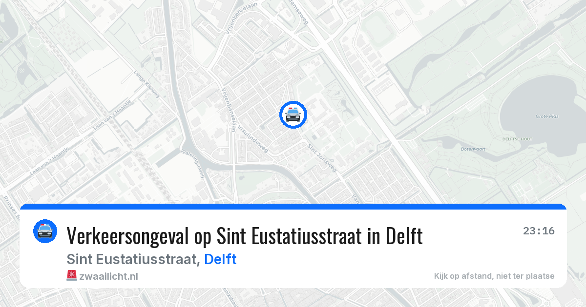 Verkeersongeval op Sint Eustatiusstraat in Delft — 26 jun 2026
