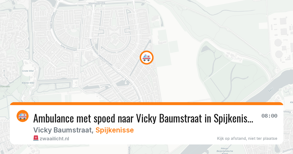 Ambulance met spoed naar Vicky Baumstraat in Spijkenisse — 30 jul 2026