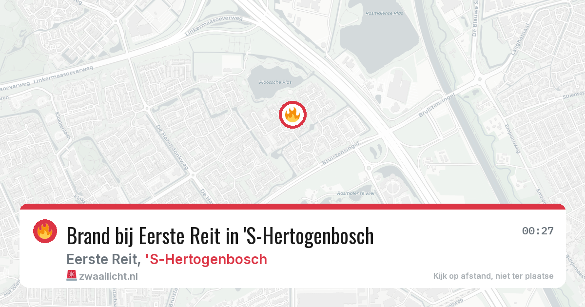 Brand bij Eerste Reit in 'S-Hertogenbosch — 25 mei 2026