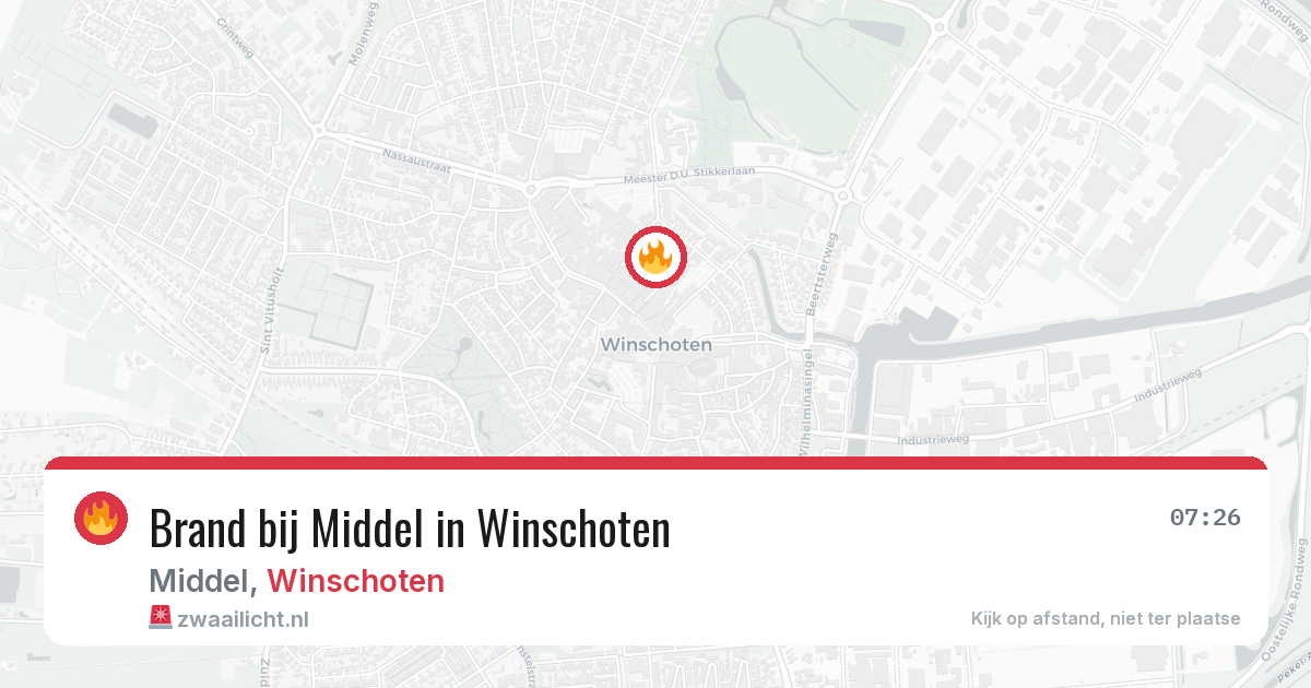 Brand bij Middel in Winschoten — 14 jun 2026