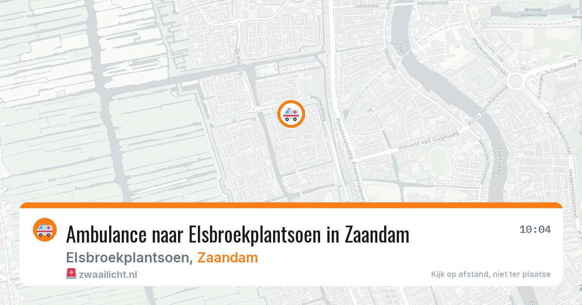 Ambulance naar Elsbroekplantsoen in Zaandam — 11 aug 2026