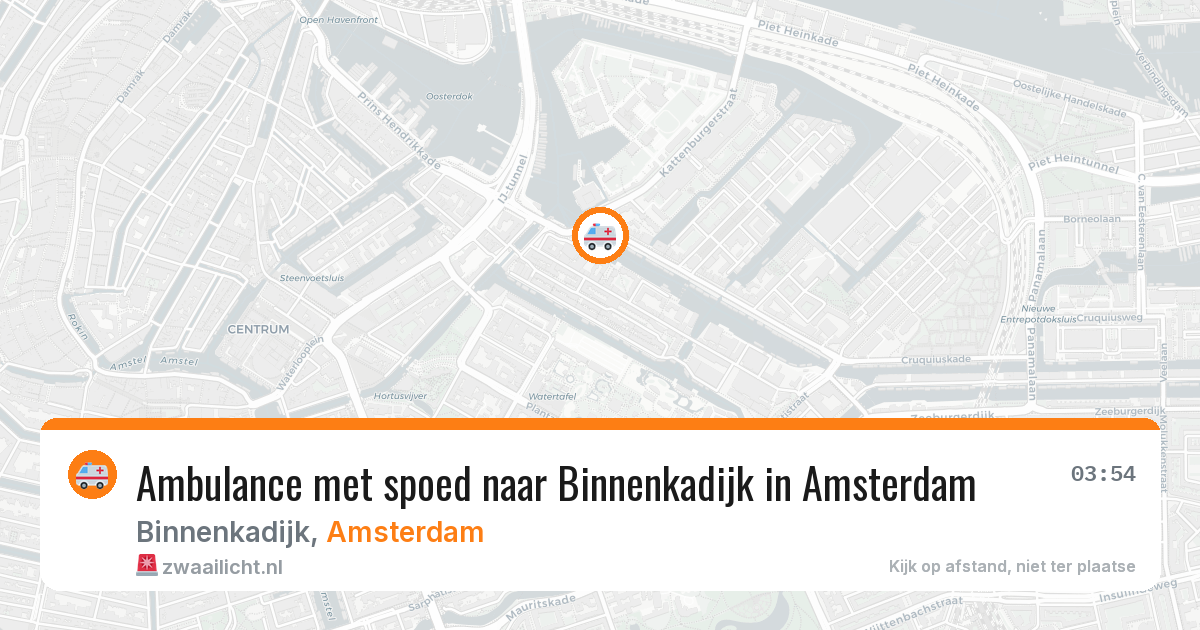 Ambulance met spoed naar Binnenkadijk in Amsterdam — 9 feb 2026