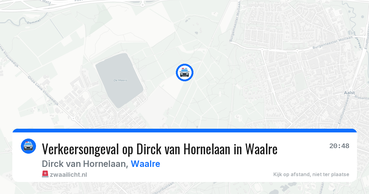 Verkeersongeval op Dirck van Hornelaan in Waalre — 27 apr 2026