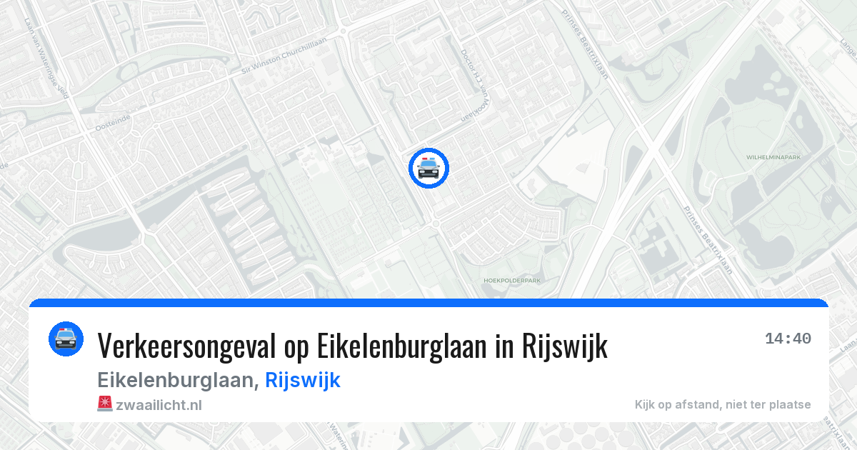 Verkeersongeval op Eikelenburglaan in Rijswijk — 4 jul 2026