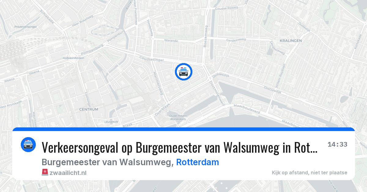 Verkeersongeval op Burgemeester van Walsumweg in Rotterdam — 28 mei 2026