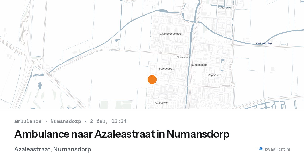 Ambulance naar Azaleastraat in Numansdorp — 2 feb 2026