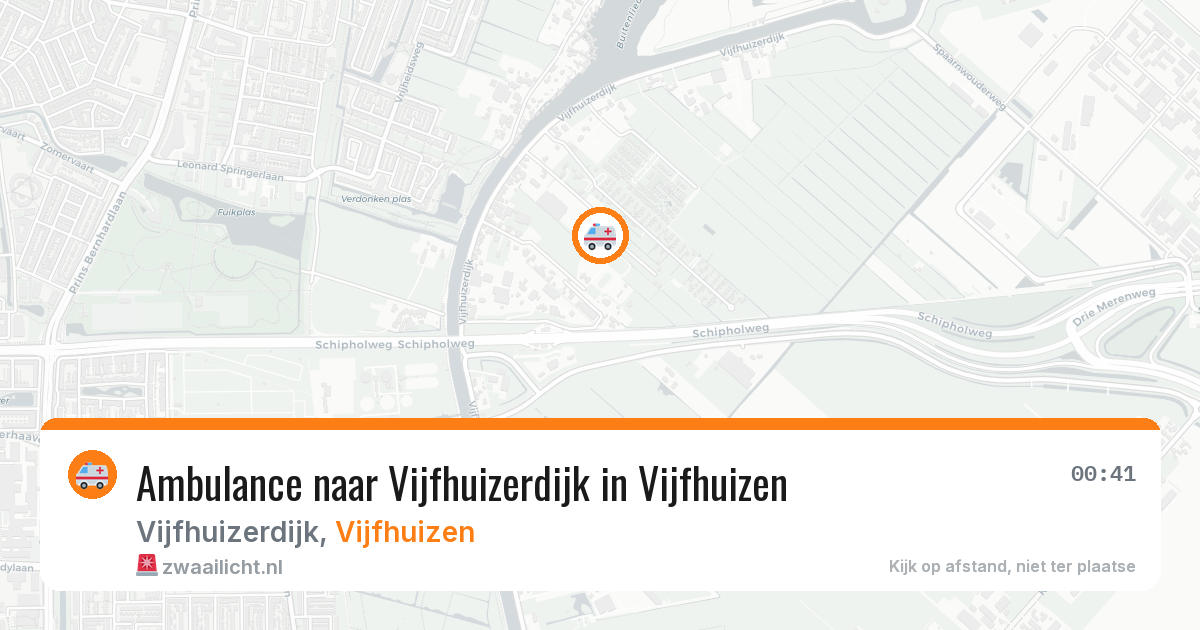 Ambulance naar Vijfhuizerdijk in Vijfhuizen — 24 jul 2026