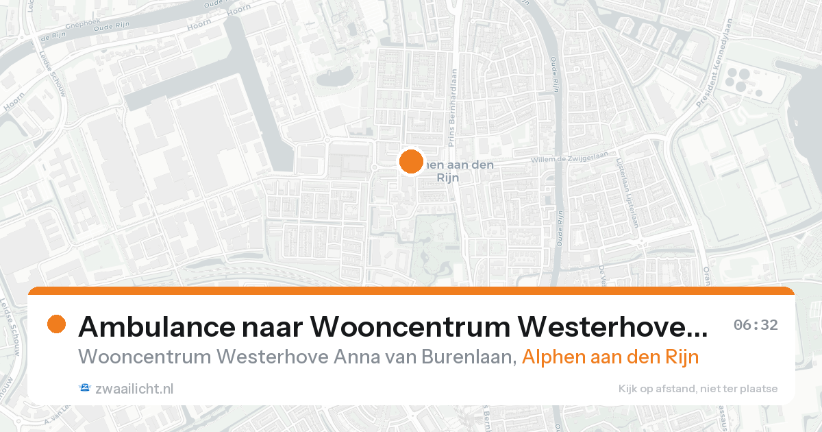 Ambulance naar Wooncentrum Westerhove Anna van Burenlaan in Alphen aan den Rijn — 31 jan 2026