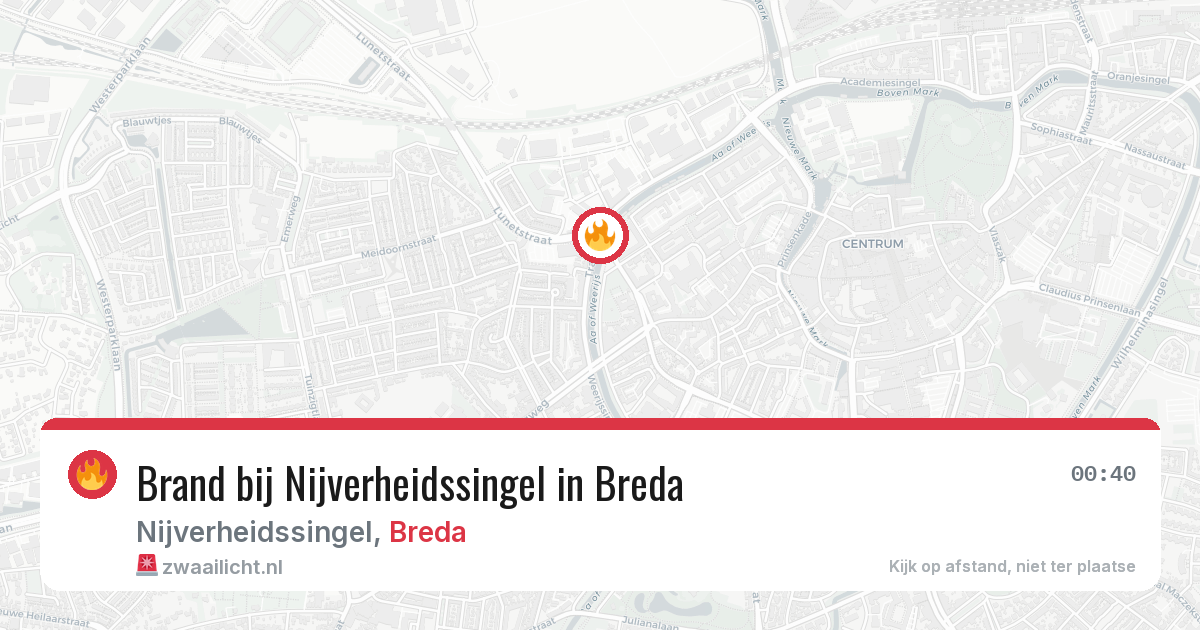 Brand bij Nijverheidssingel in Breda — 20 jun 2026