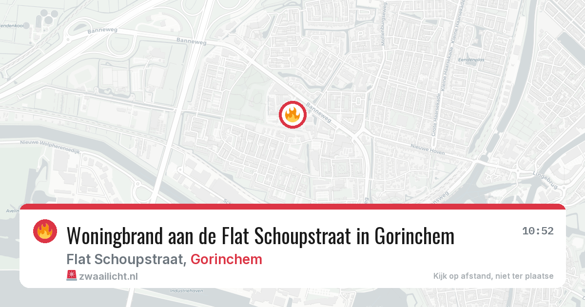 Woningbrand aan de Flat Schoupstraat in Gorinchem — 23 feb 2026