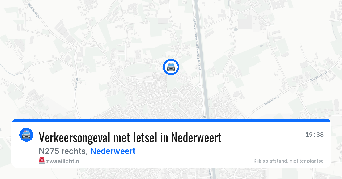 Verkeersongeval met letsel in Nederweert — 22 apr 2026