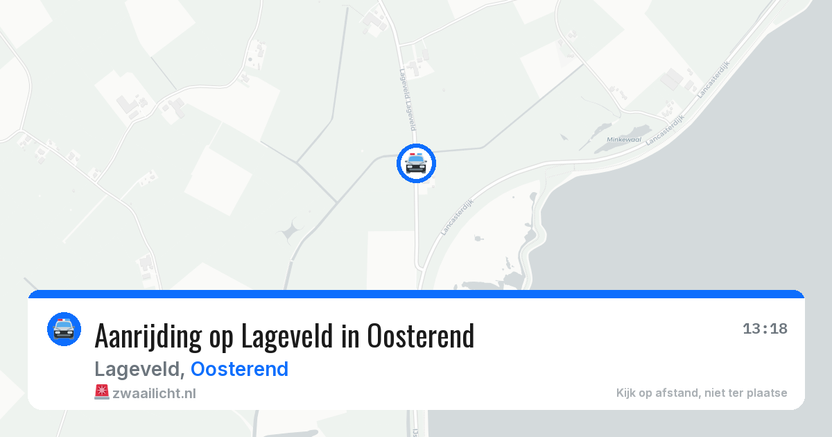 Aanrijding op Lageveld in Oosterend — 22 jul 2026