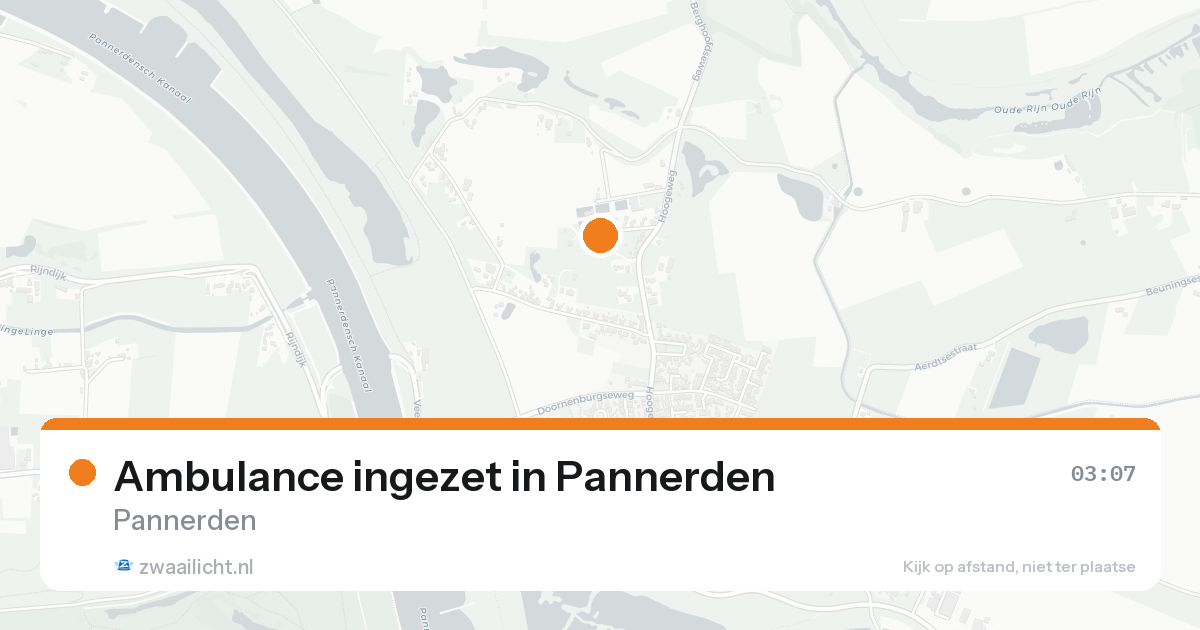 Ambulance ingezet in Pannerden — 18 aug 2026