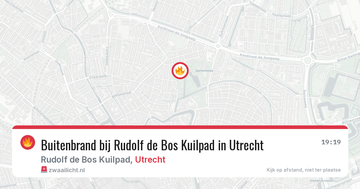 Buitenbrand bij Rudolf de Bos Kuilpad in Utrecht — 5 jul 2026